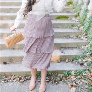 Dainty Jewell’s Pleated Ruffle Skirt